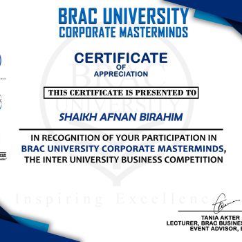 BRACU Corporate Masterminds Certificate
